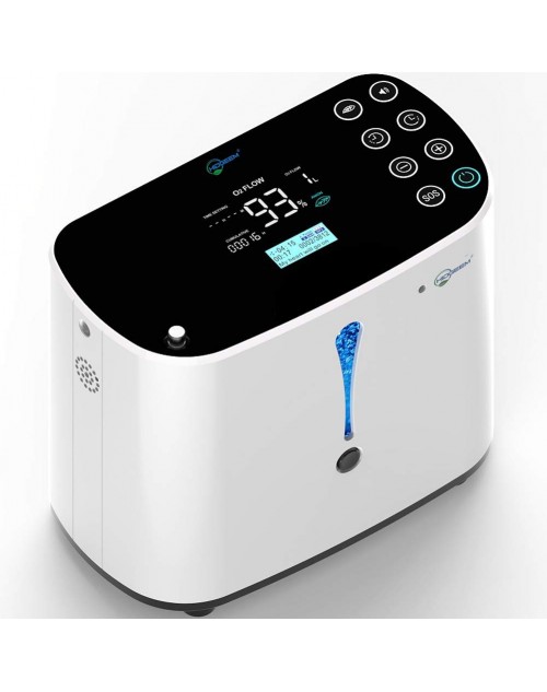 HIDGEEM Oxygen Concentrator 1-6L/min Adjustable Portable Oxygen Machine for Home and Travel Use, MP3 player, Humidifiers